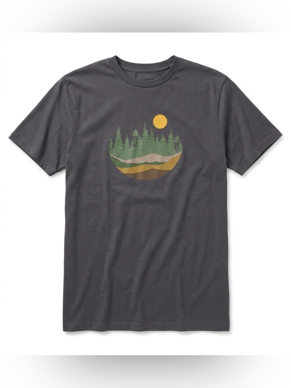Tentree Men's Charcoal Love Flourishes  Nature Graphic Tee